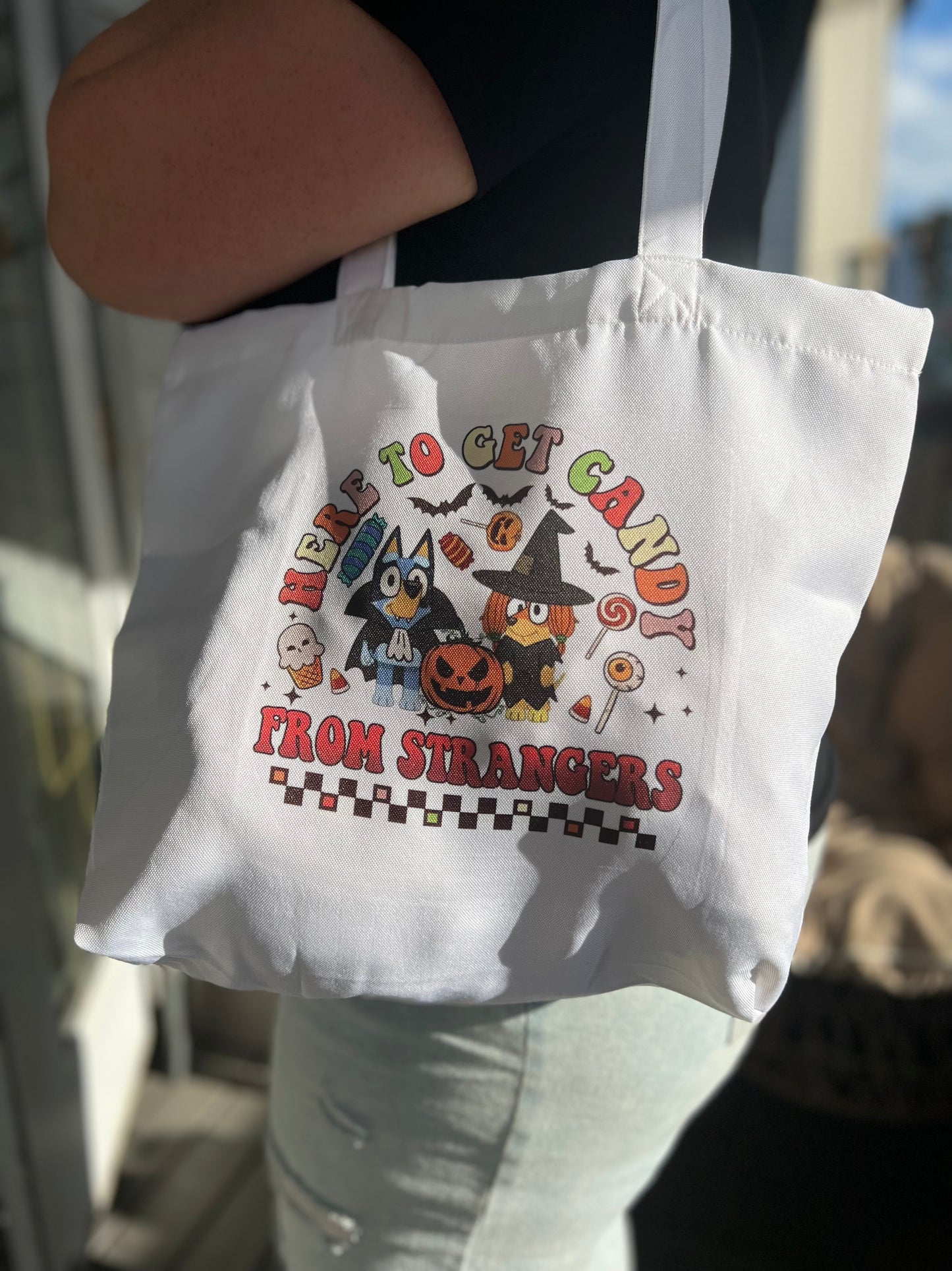 Bluey Trick Or Treat Tote Bag