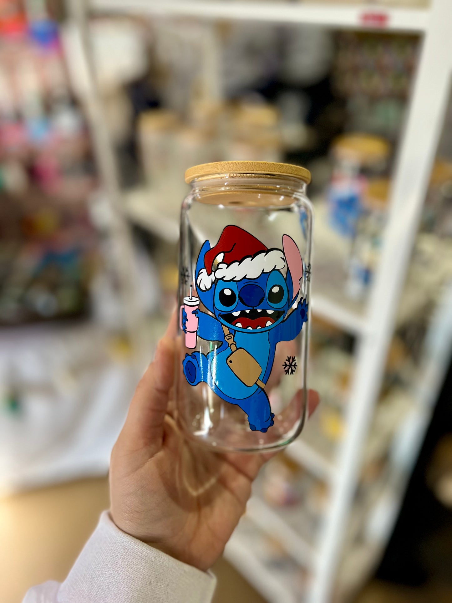 Boujee Stitch Beer Can Glass
