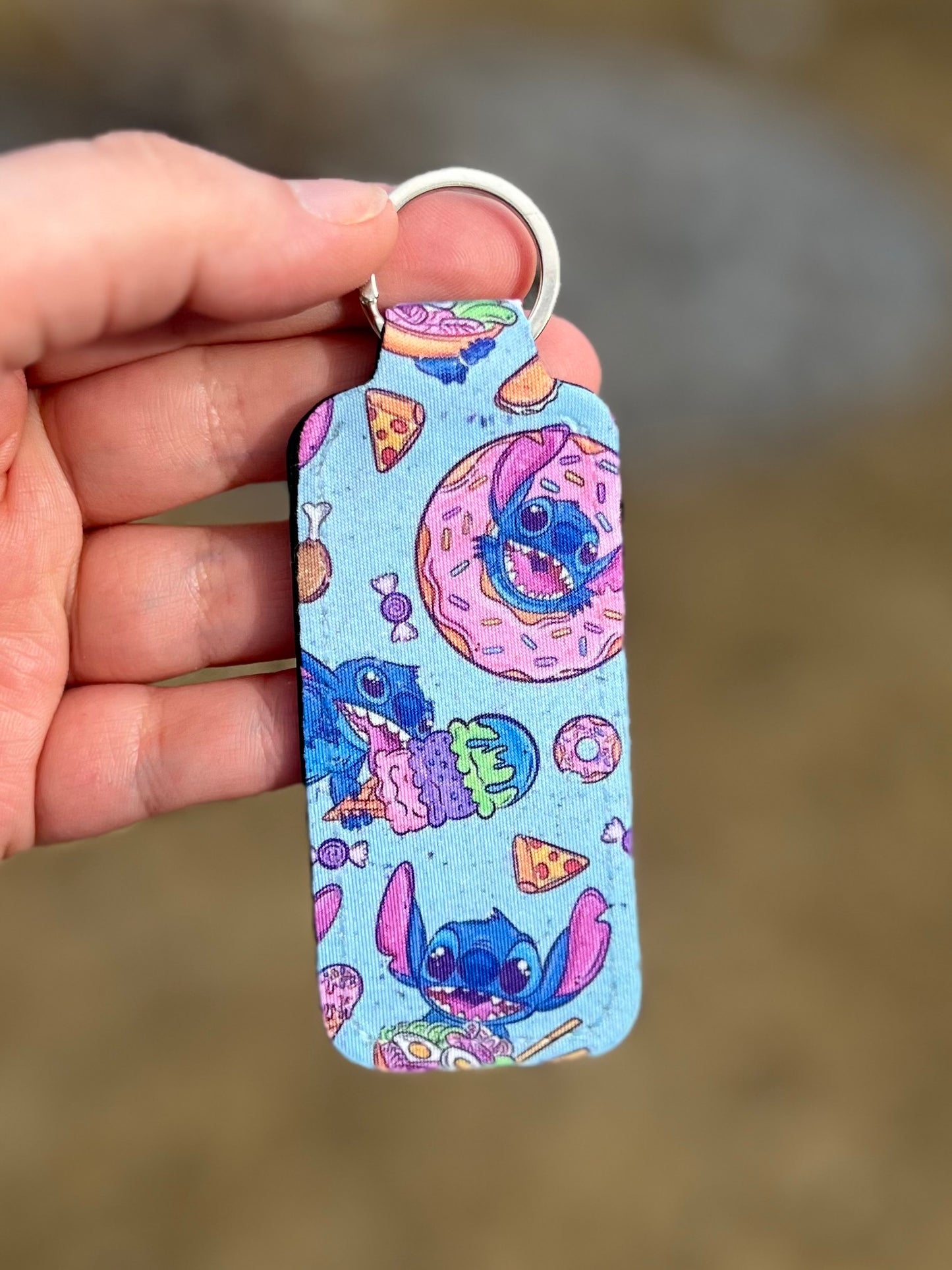 Food Stitch Chapstick Keychain