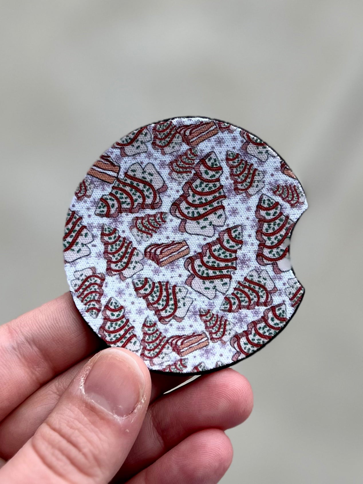 Christmas Tree Cakes Car Coaster