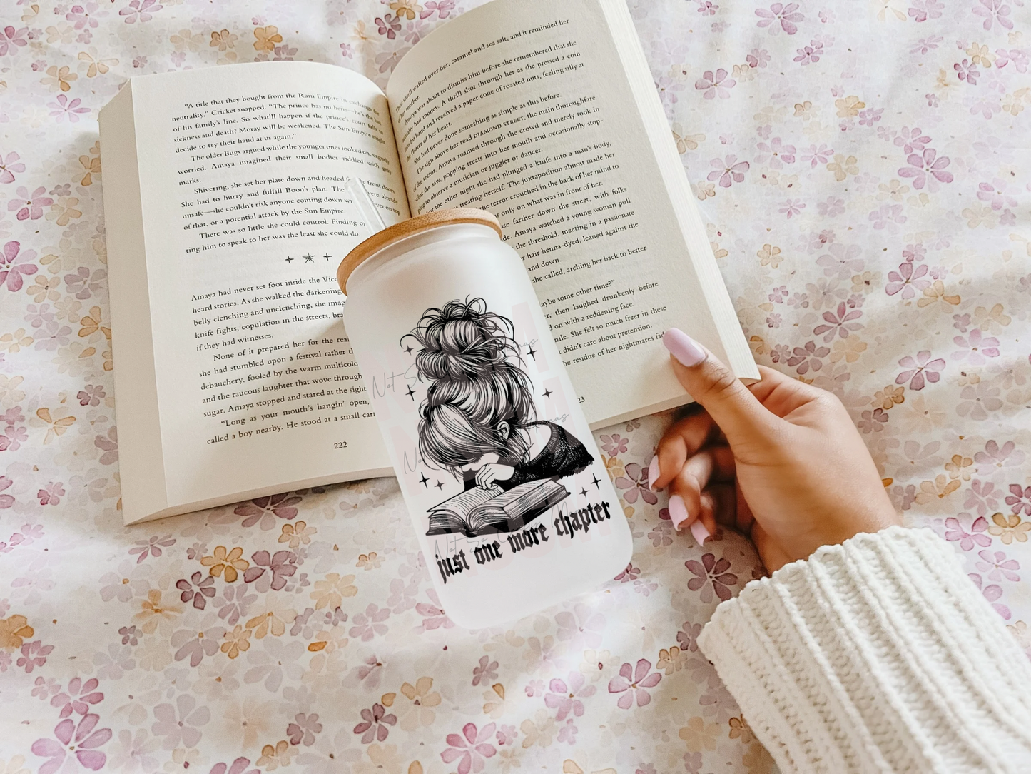 One More Chapter Beer Can Glass