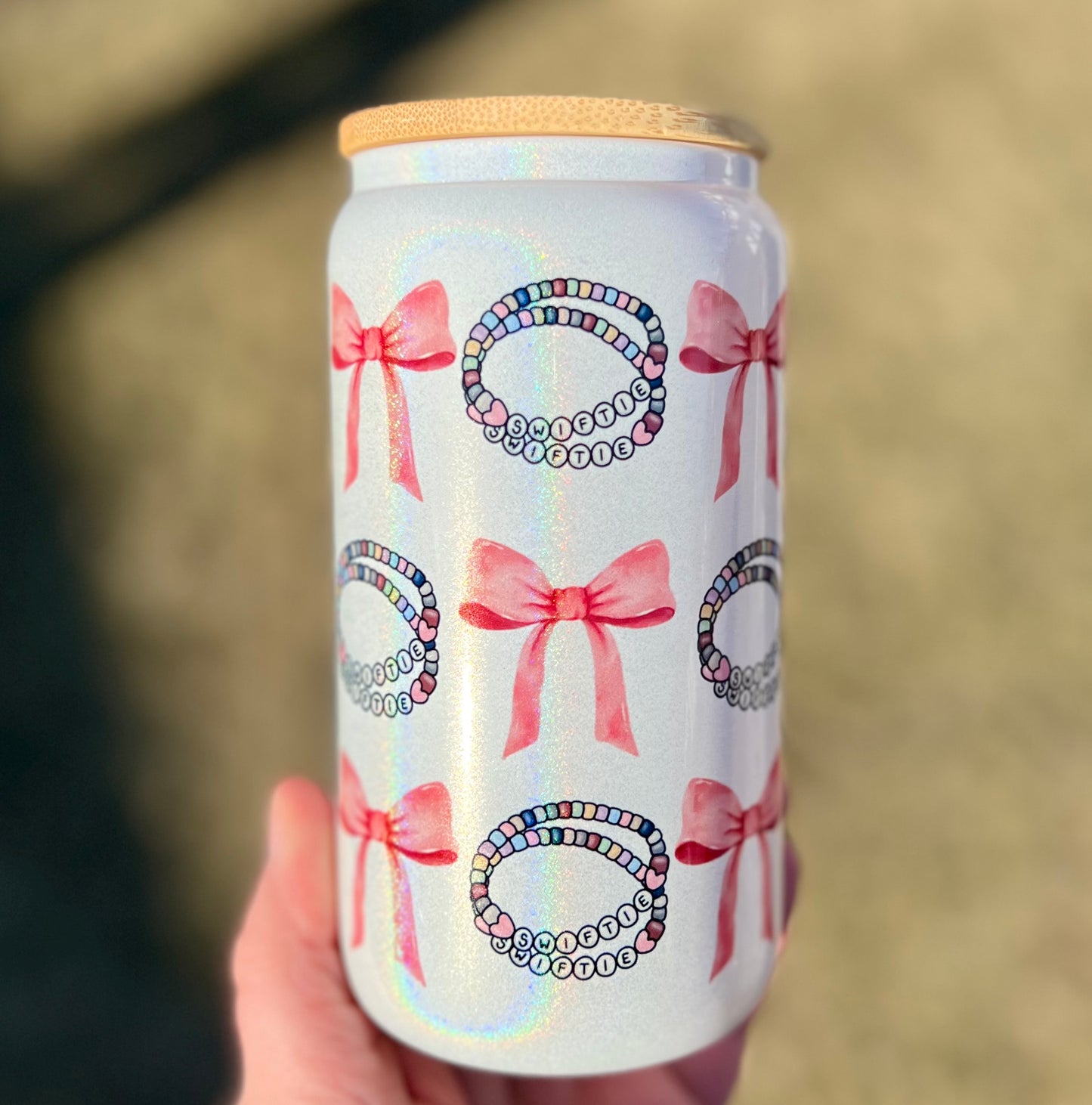Friendship Bracelet Beer Can Glass