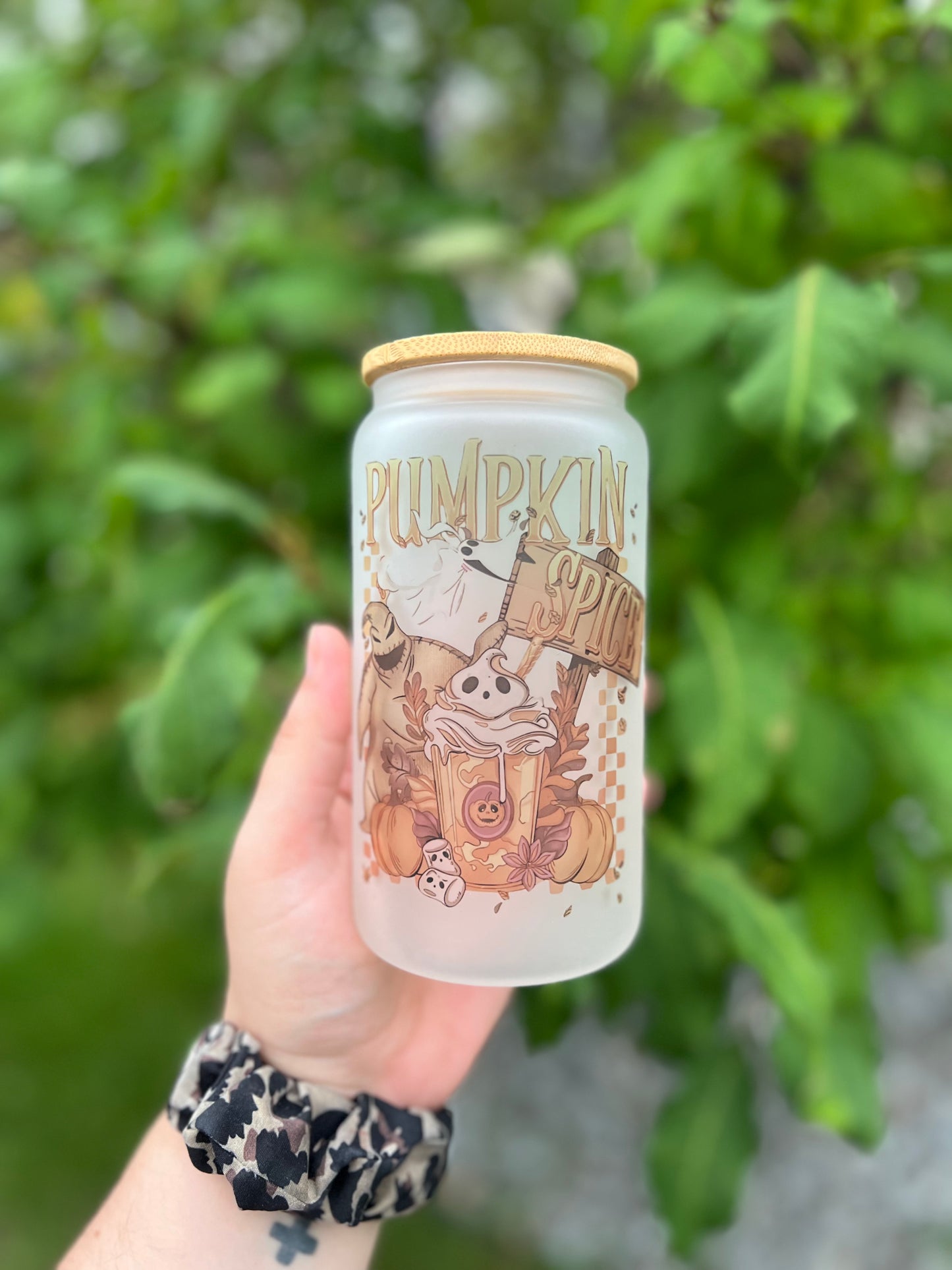 Pumpkin Spice Beer Can Glass