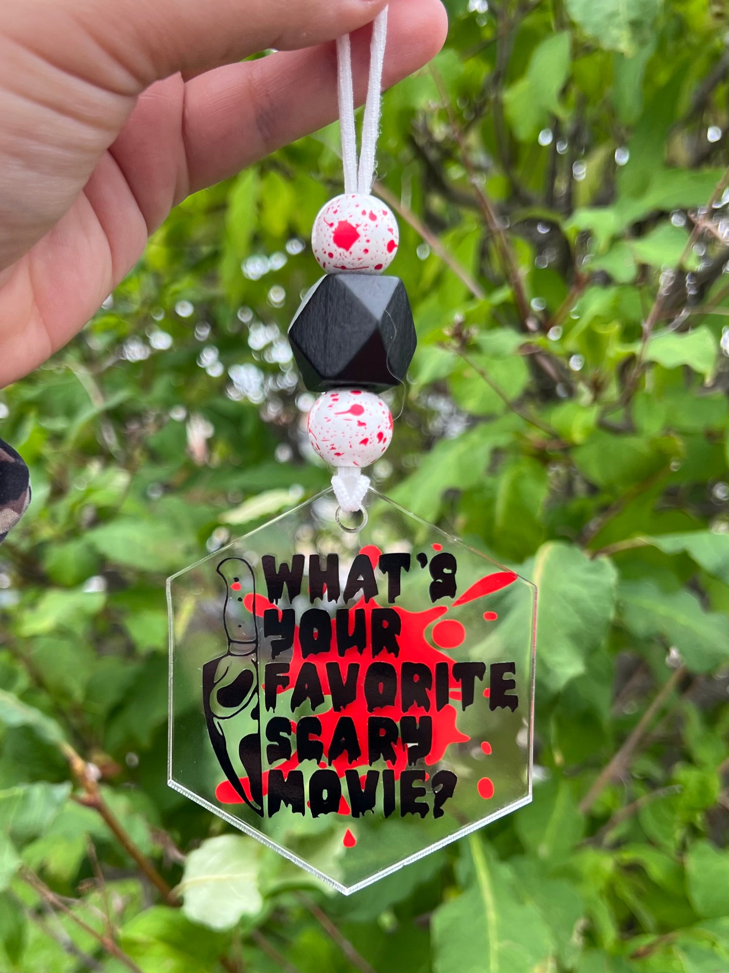 Ghost Face Car Charm