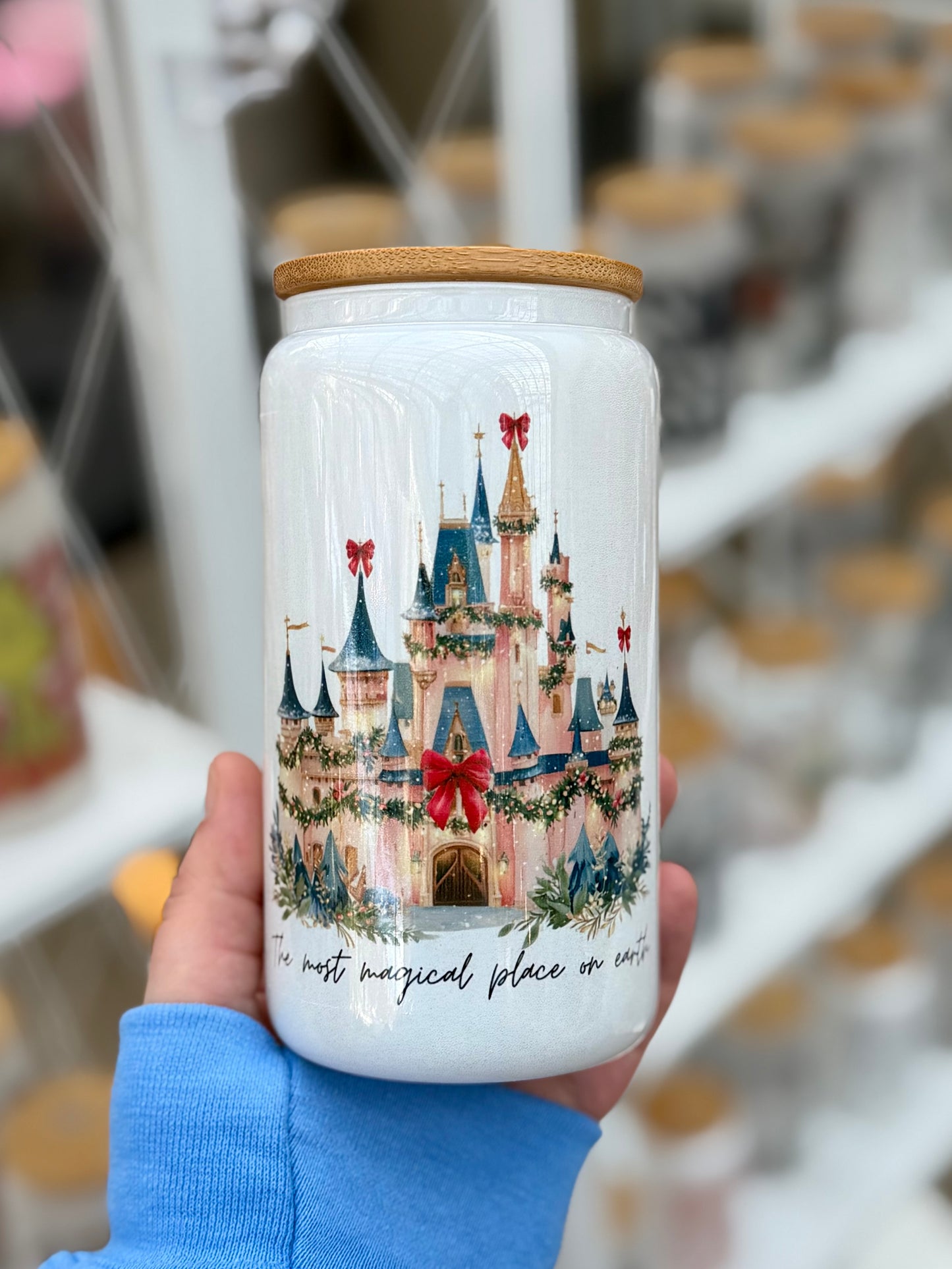 Magical Christmas Beer Can Glass