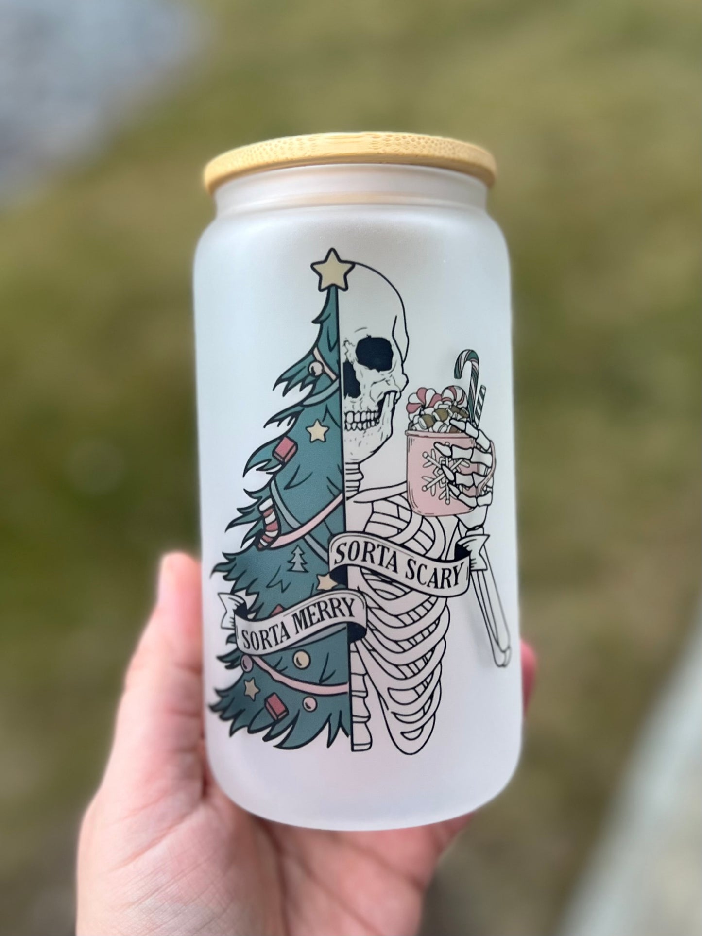 Sorta Merry Beer Can Glass