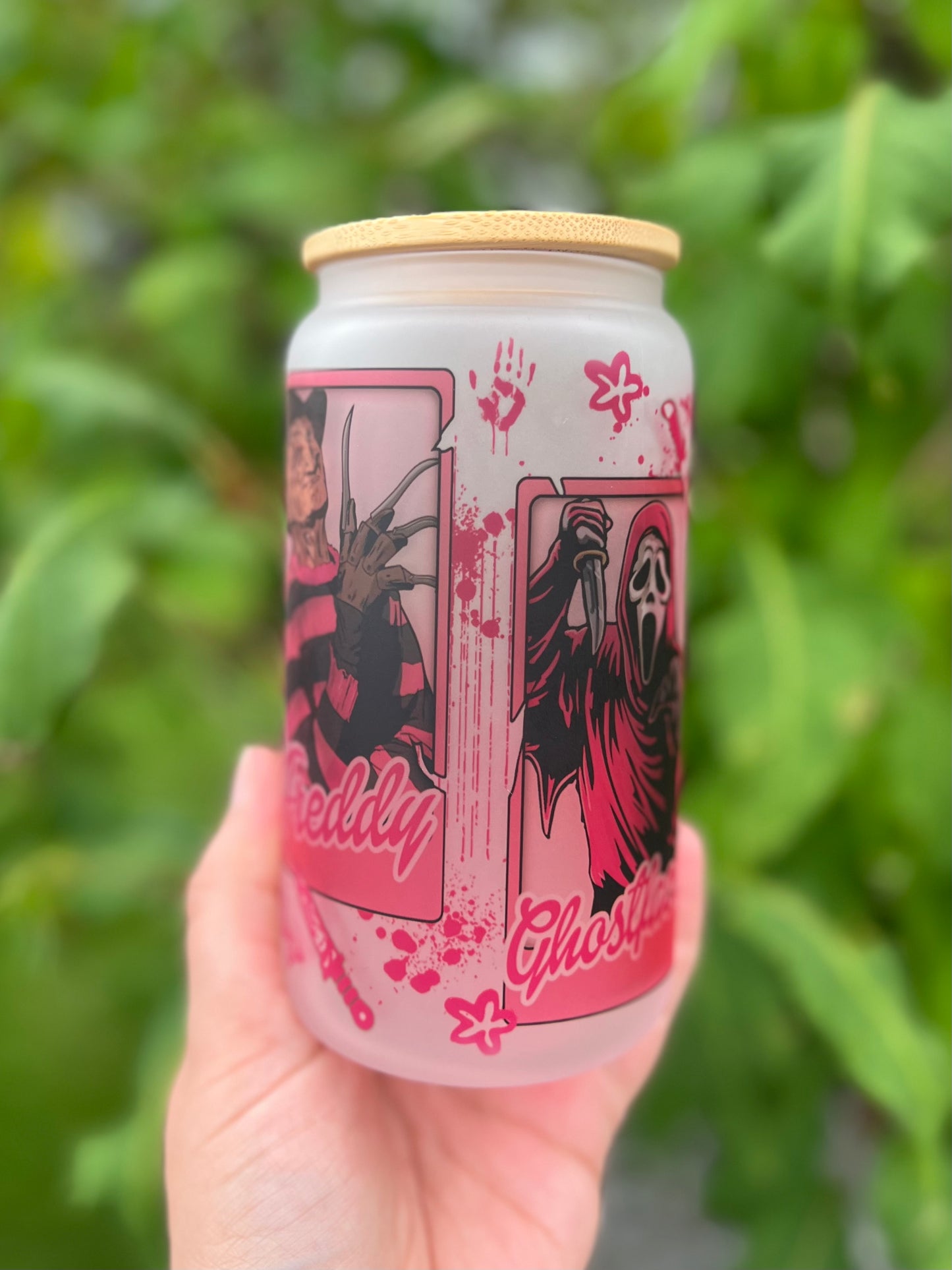 Barbie Killers Beer Can Glass