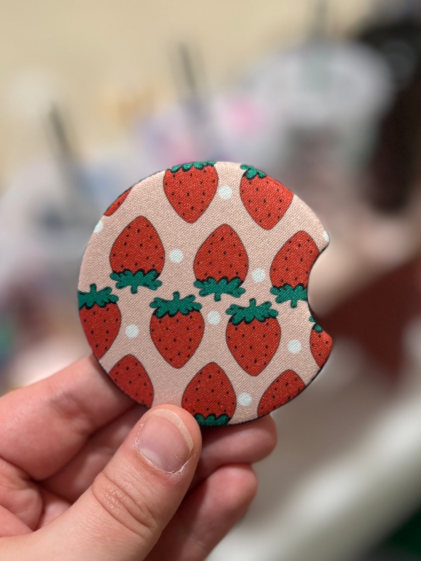 Strawberry Car Coaster