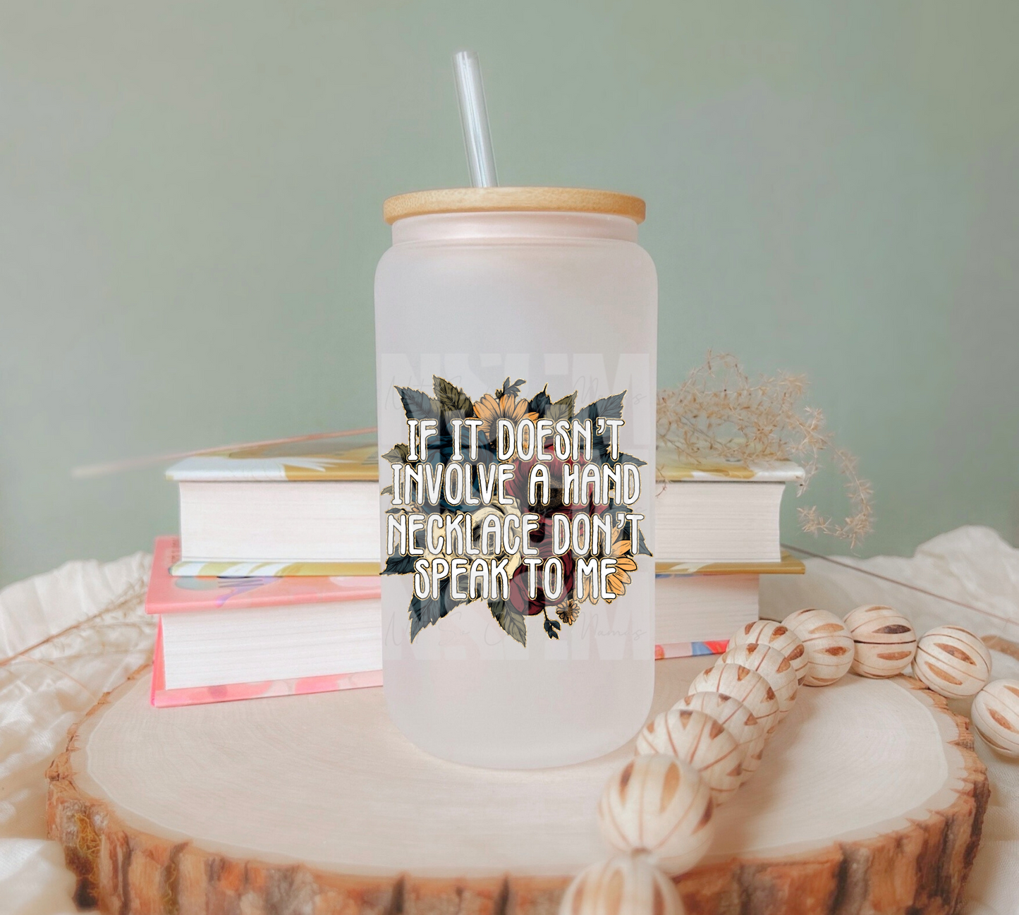 Hand Necklace Beer Can Glass