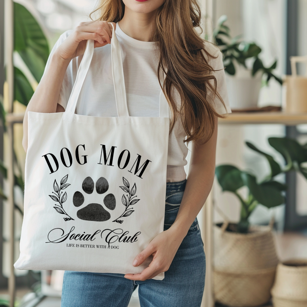 Dog Mom Tote Bag