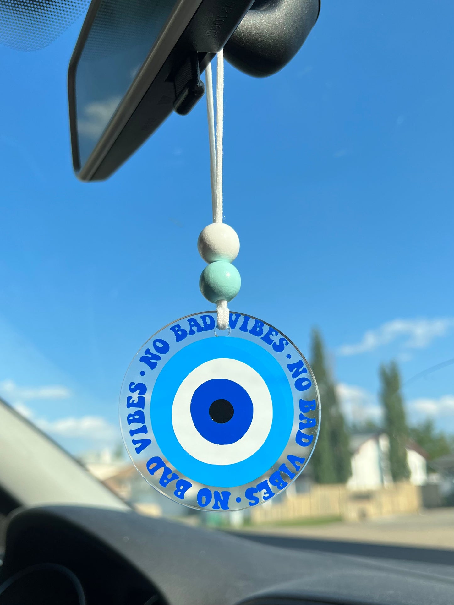 No Bad Vibes Car Charm