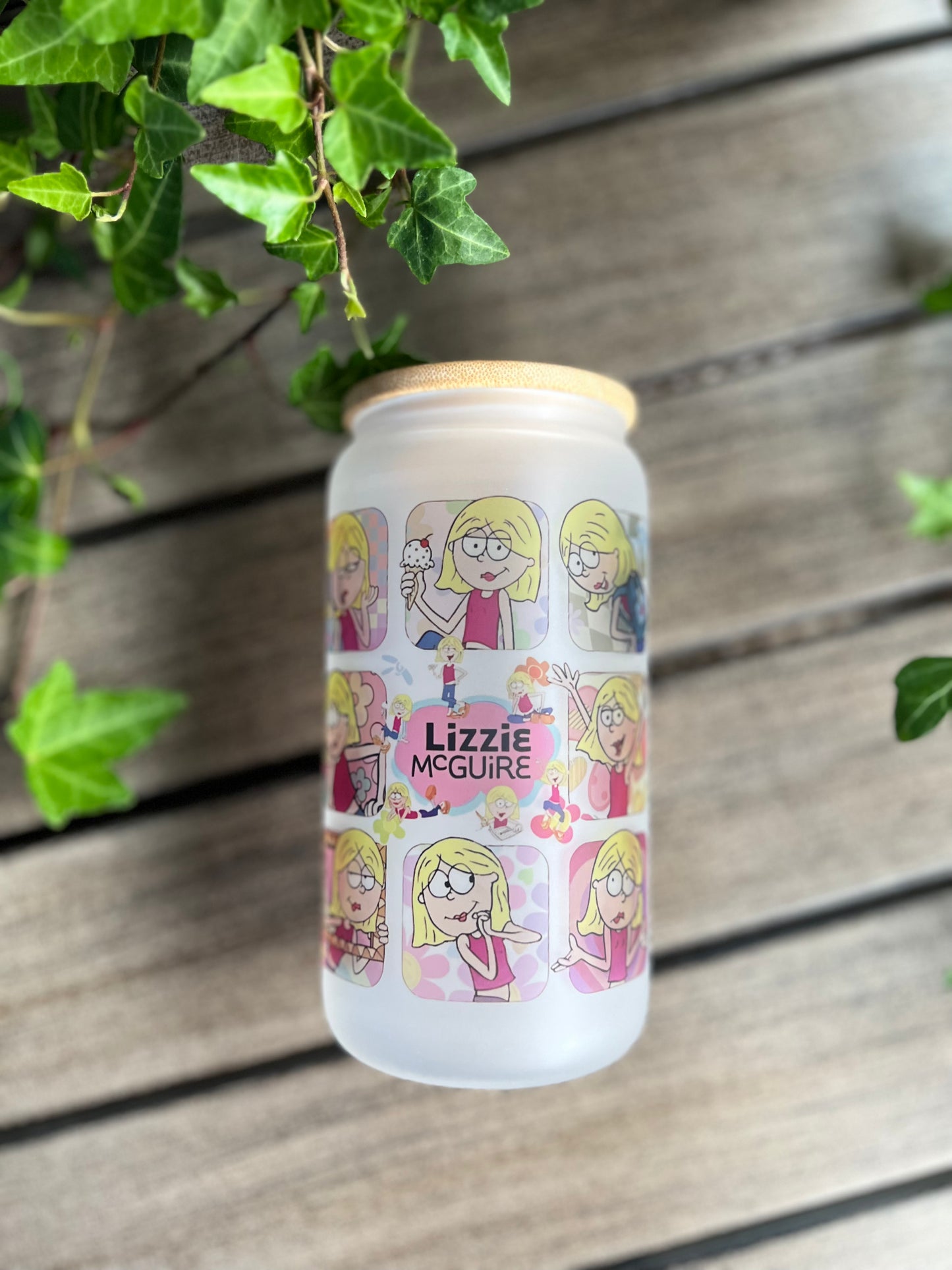 Lizzie Beer Can Glass