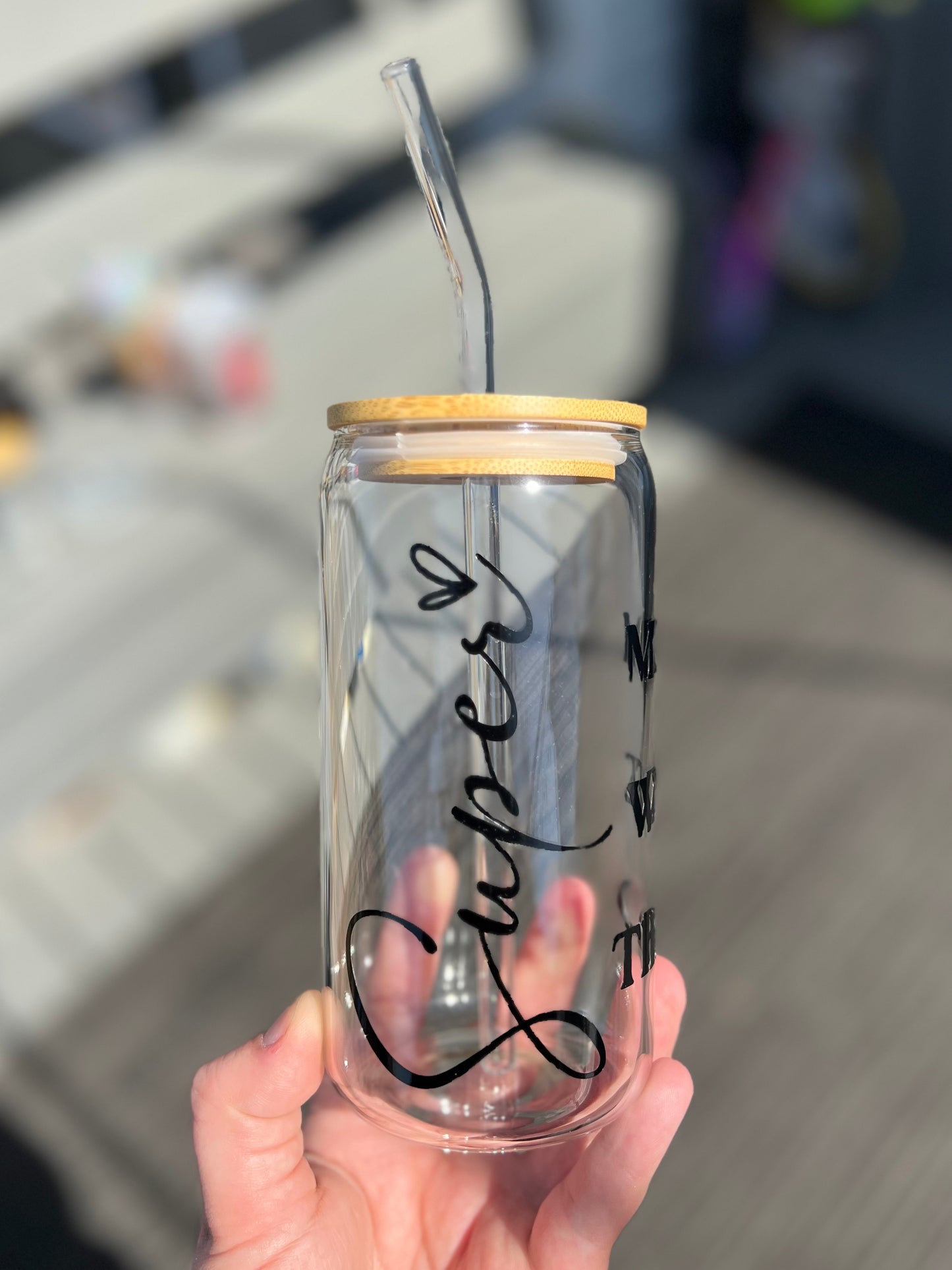 Super Mom Beer Can Glass