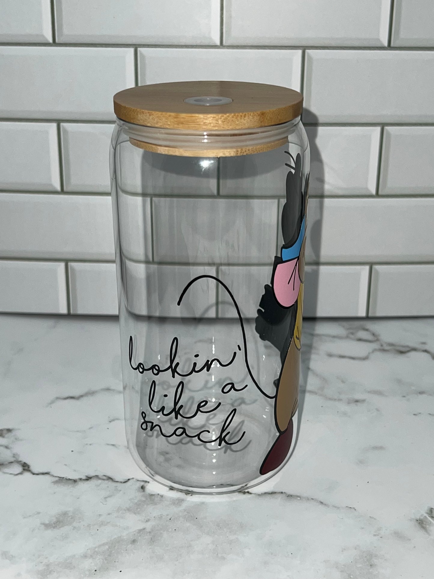 Lookin Like A Snack Beer Can Glass