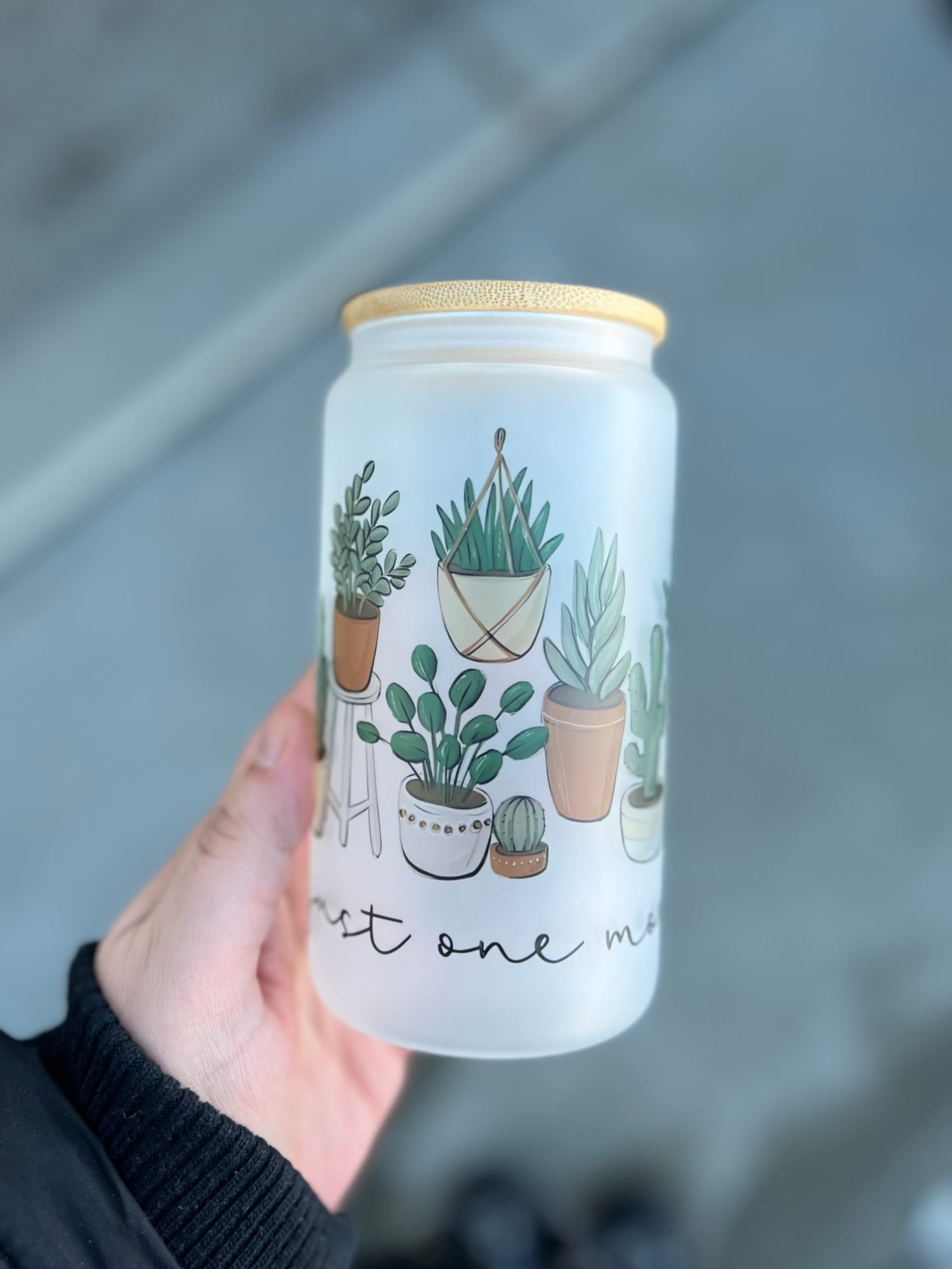 Plants Beer Can Glass