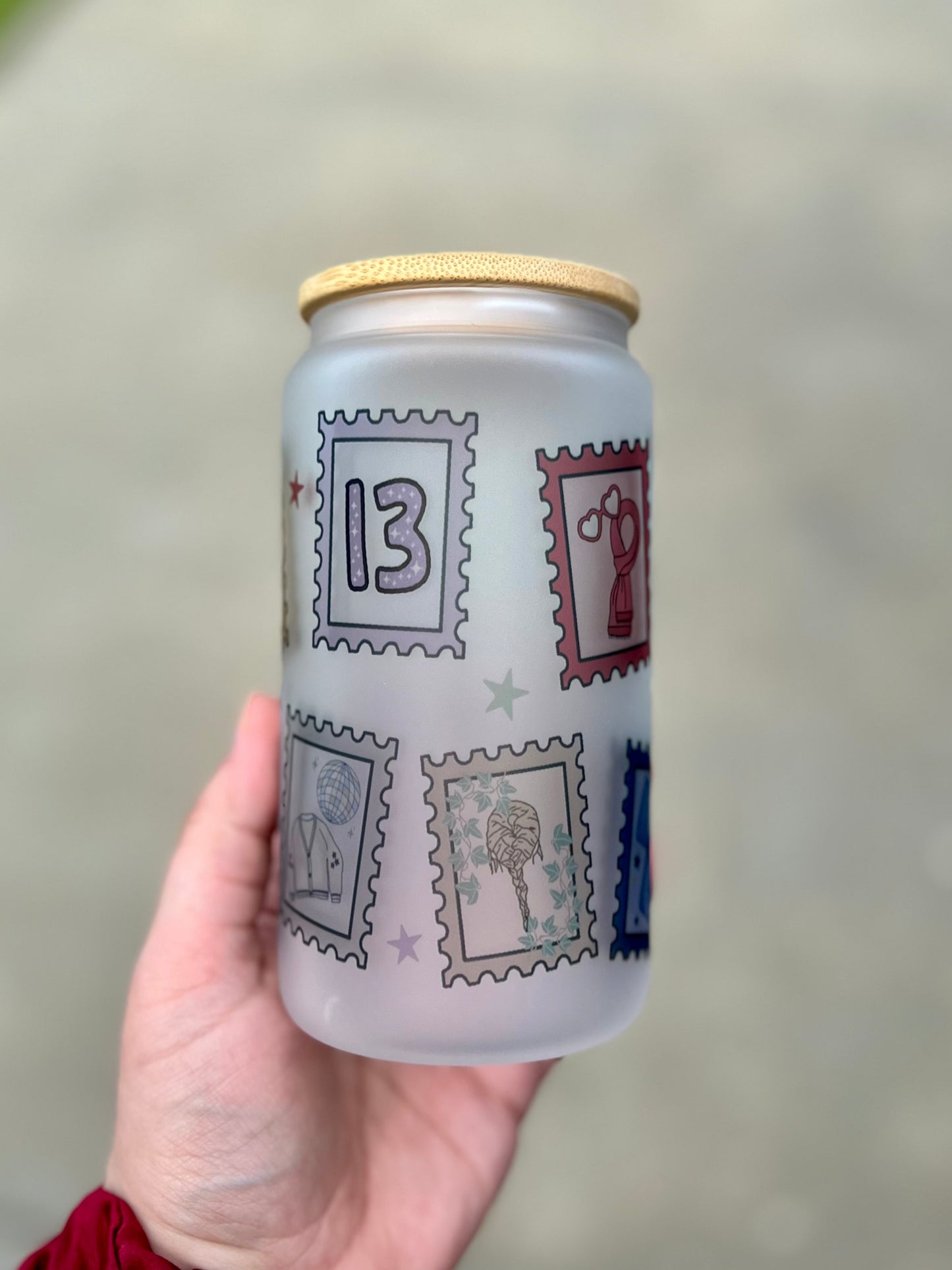 Taylor Stamps Beer Can Glass