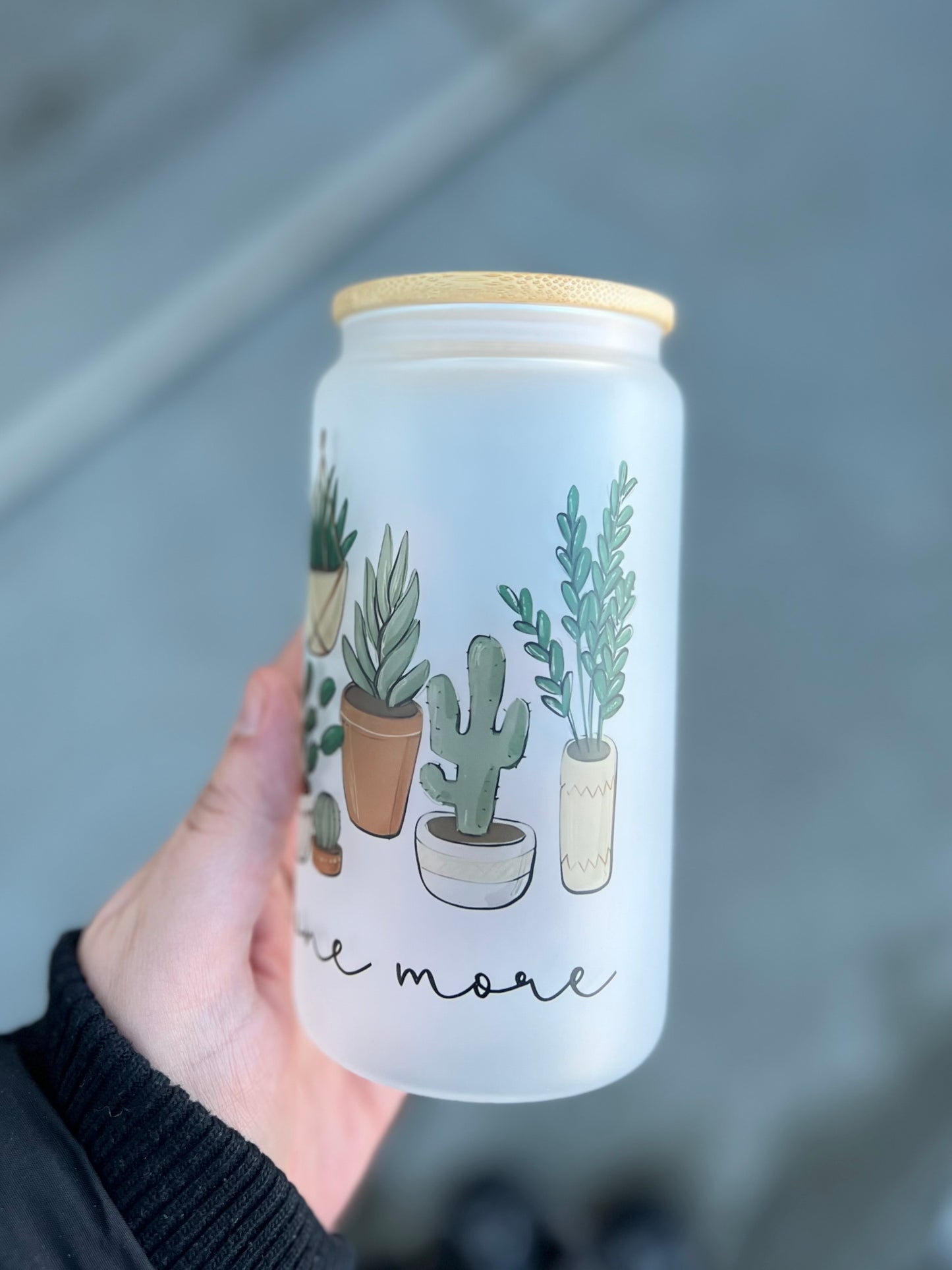 Plants Beer Can Glass