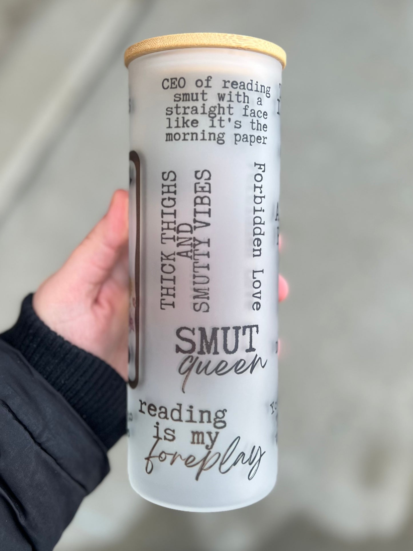 Smut The Reader Tall Glass