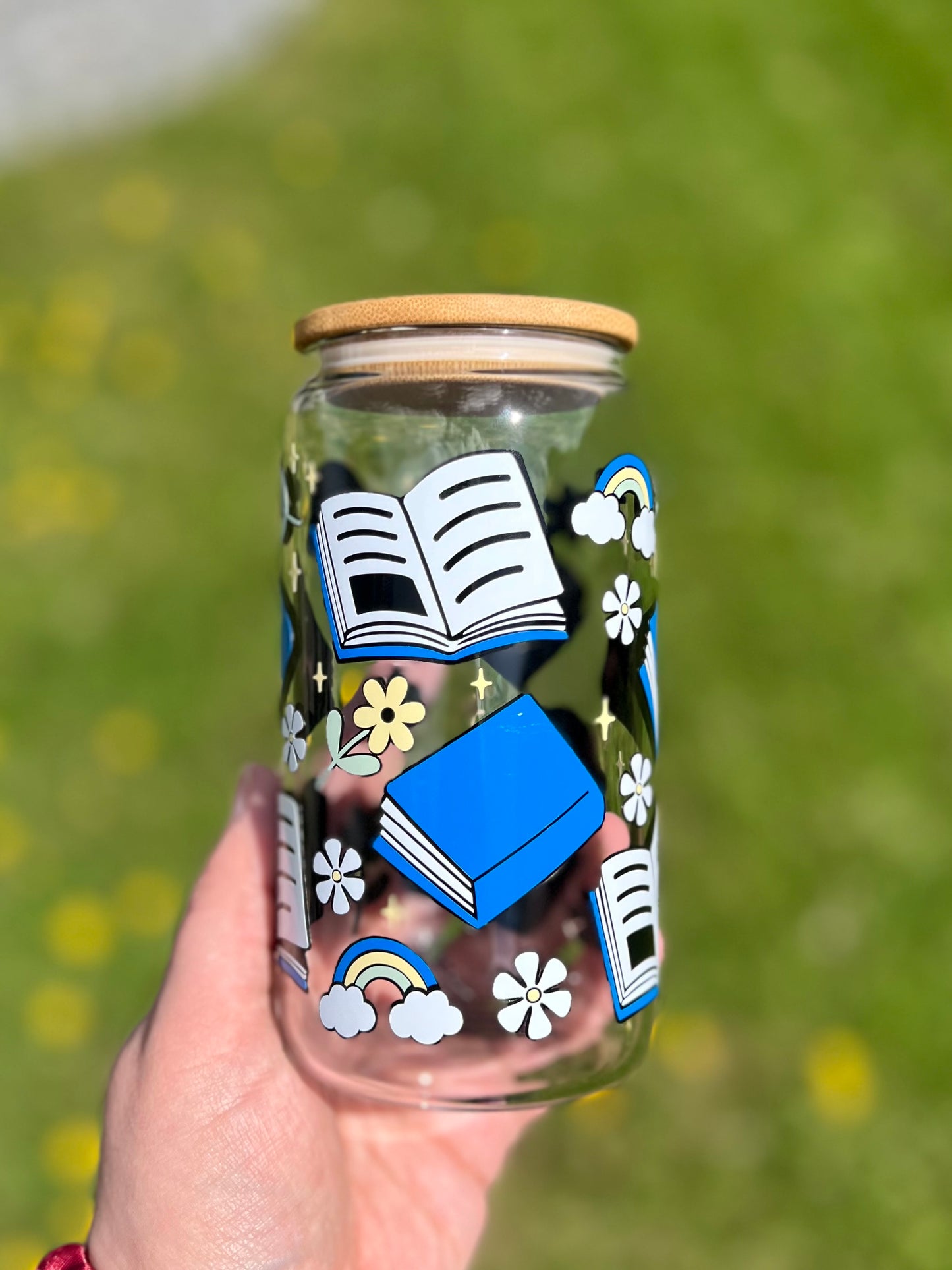 Books Beer Can Glass