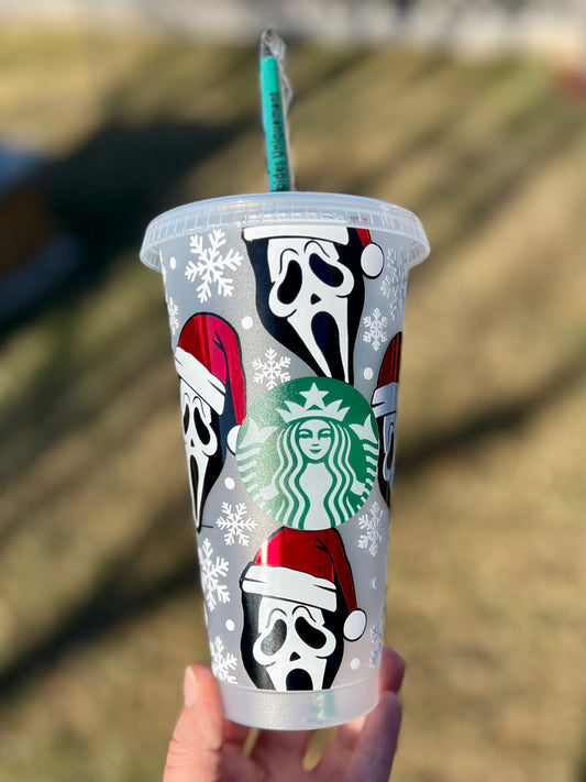 Christmas Ghost Face Cold Cup