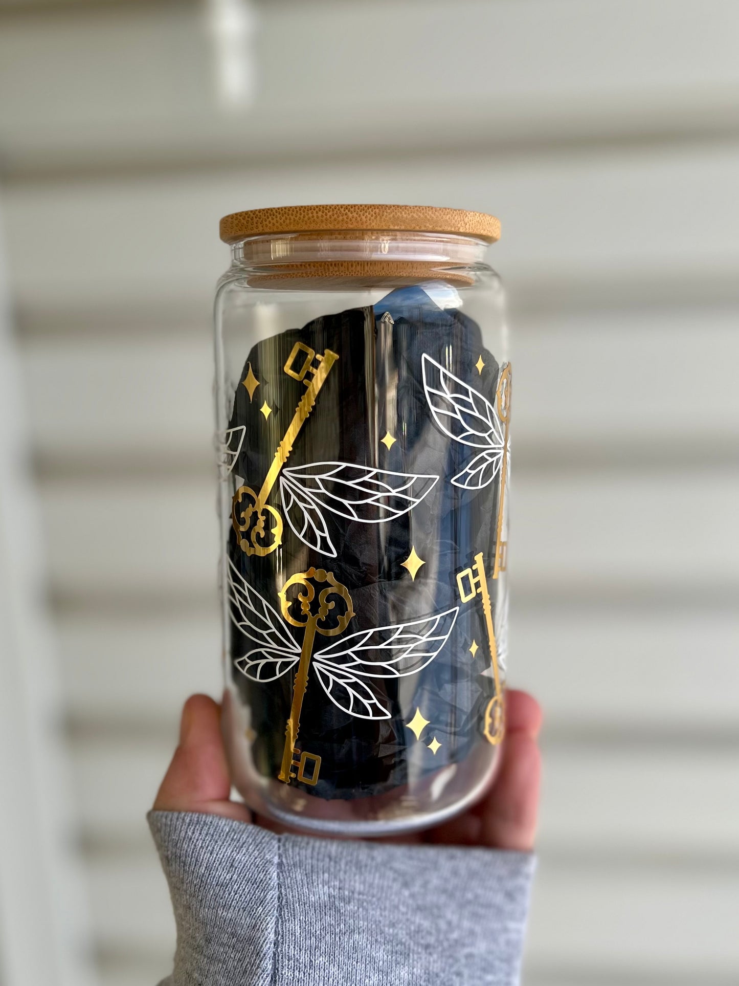 Flying Keys Beer Can Glass