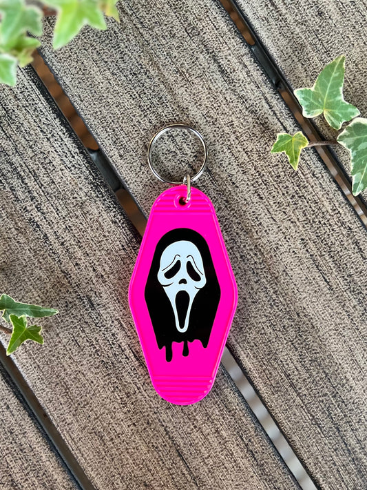 Ghost Face Motel Keychain