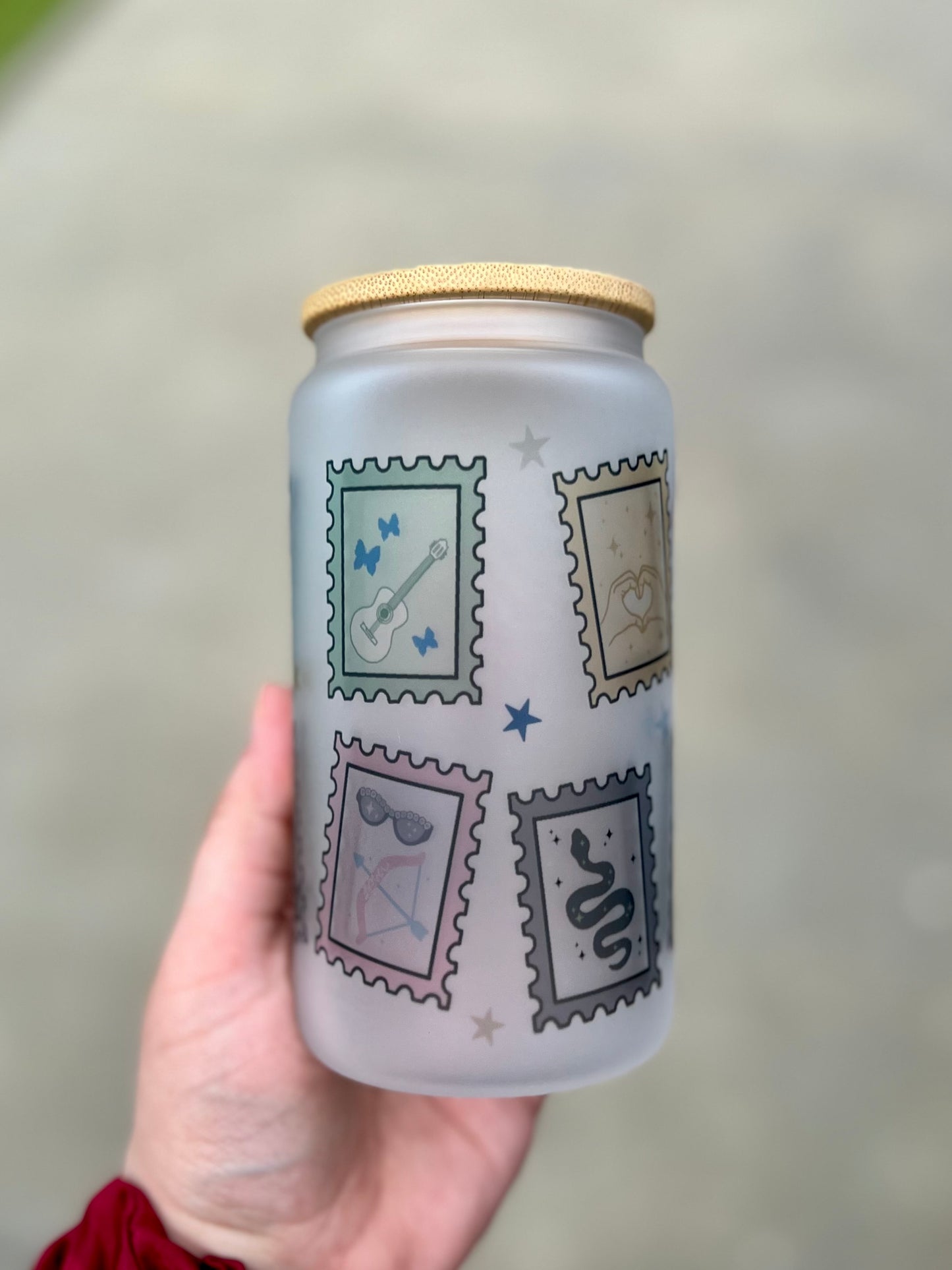 Taylor Stamps Beer Can Glass