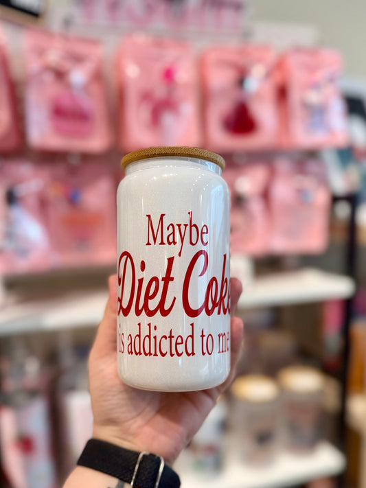 Addicted To Me Beer Can Glass