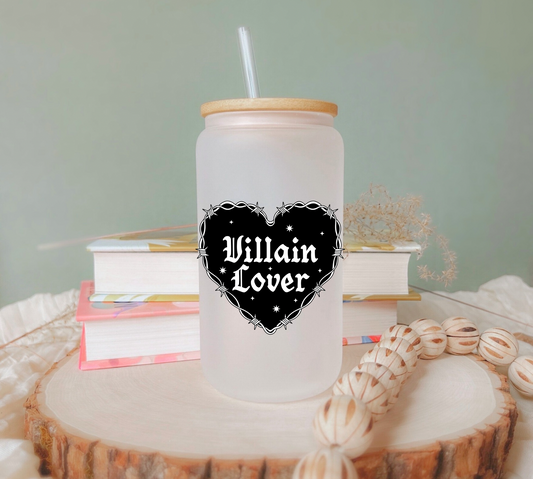 Villain Lover Beer Can Glass