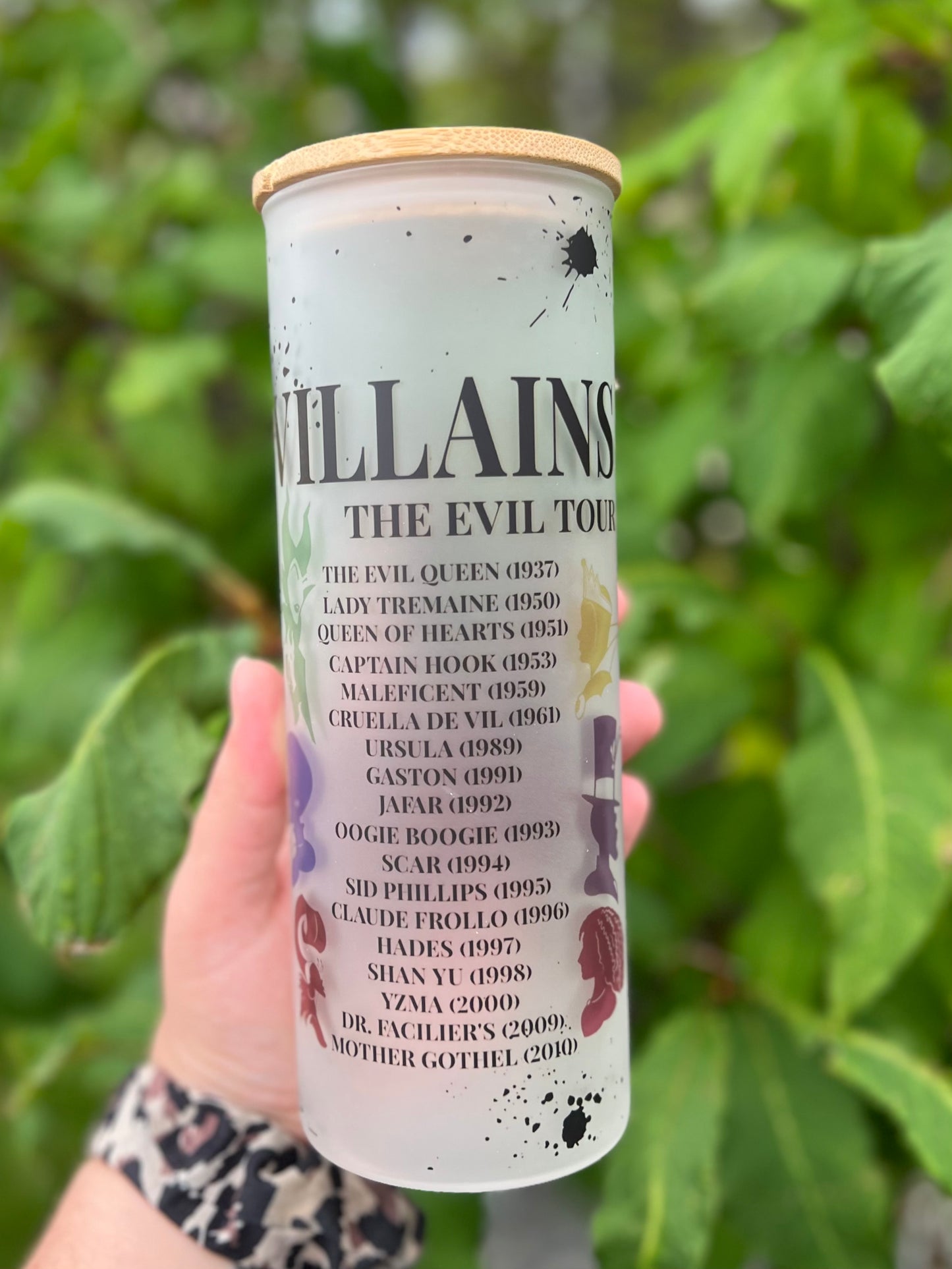 Villains The Evil Tour Tall Glass