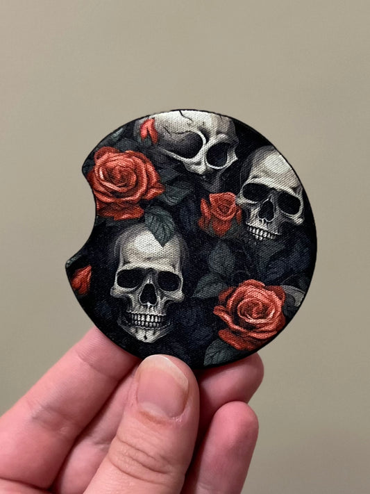Skulls & Roses Car Coaster