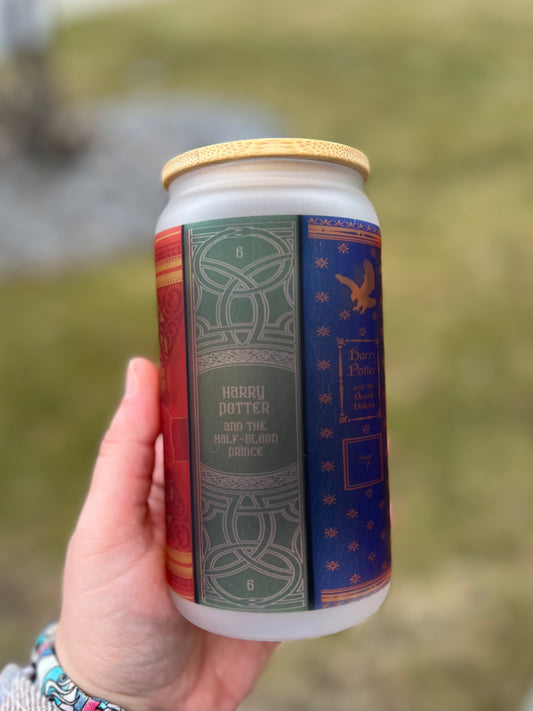 Harry Books Beer Can Glass