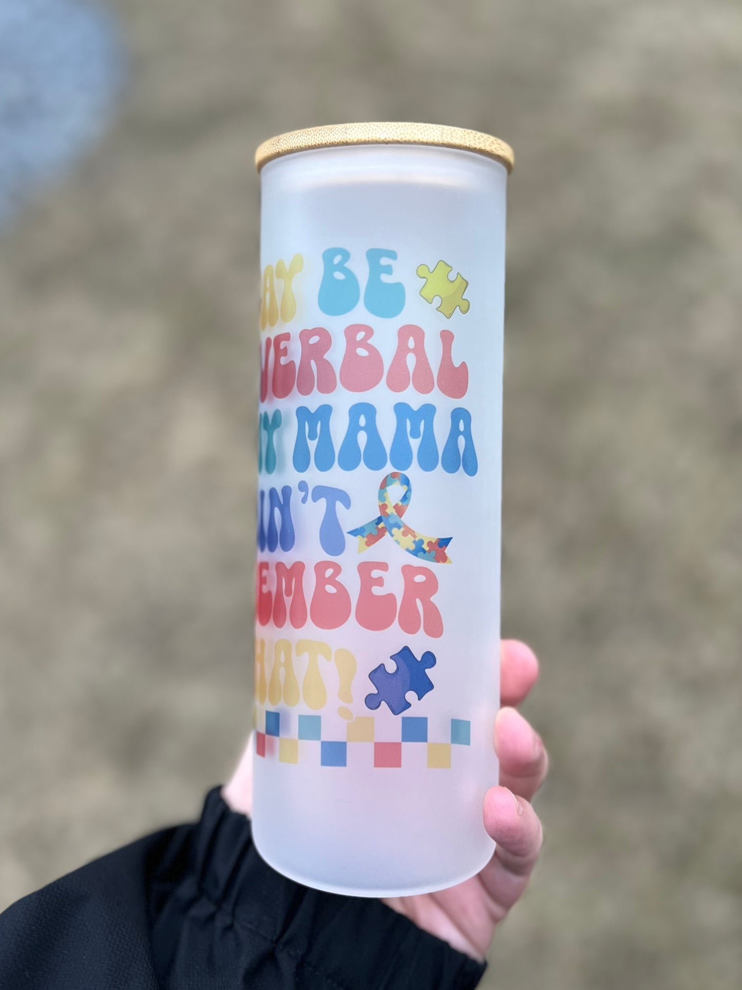 My Mama Ain’t Beer Can Glass