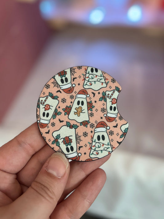 Christmas Ghosties Car Coasters