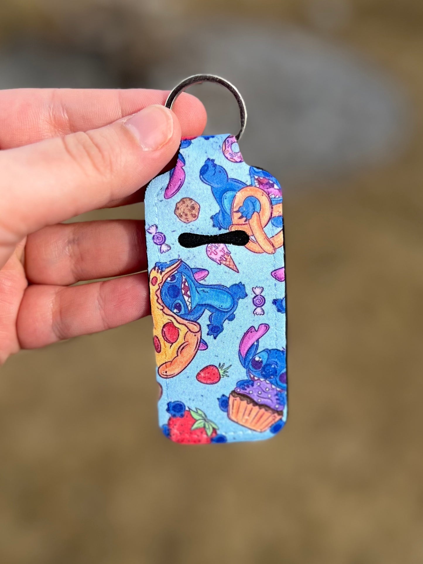 Food Stitch Chapstick Keychain