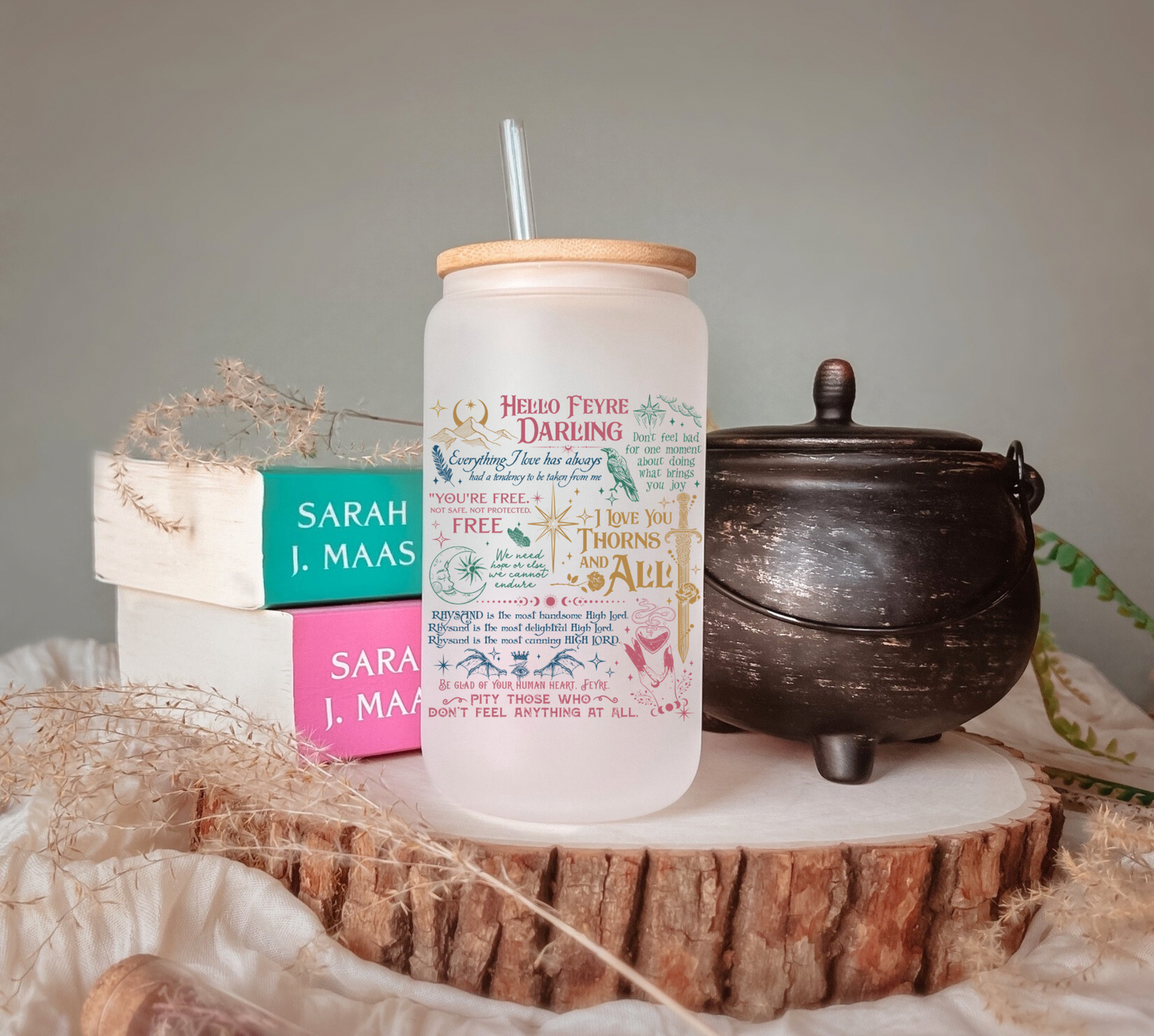 Feyre Darling Beer Can Glass