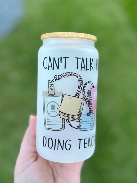 Teacher Stuff Beer Can Glass