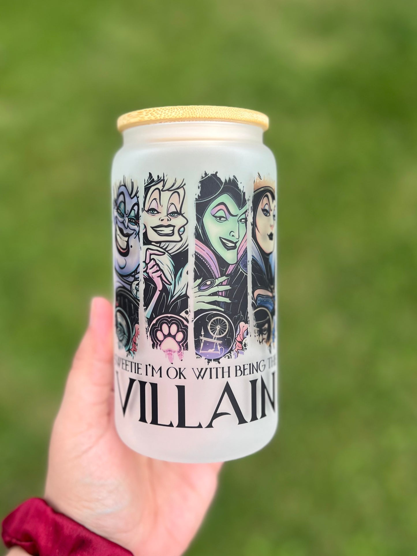 Being The Villian Beer Can Glass