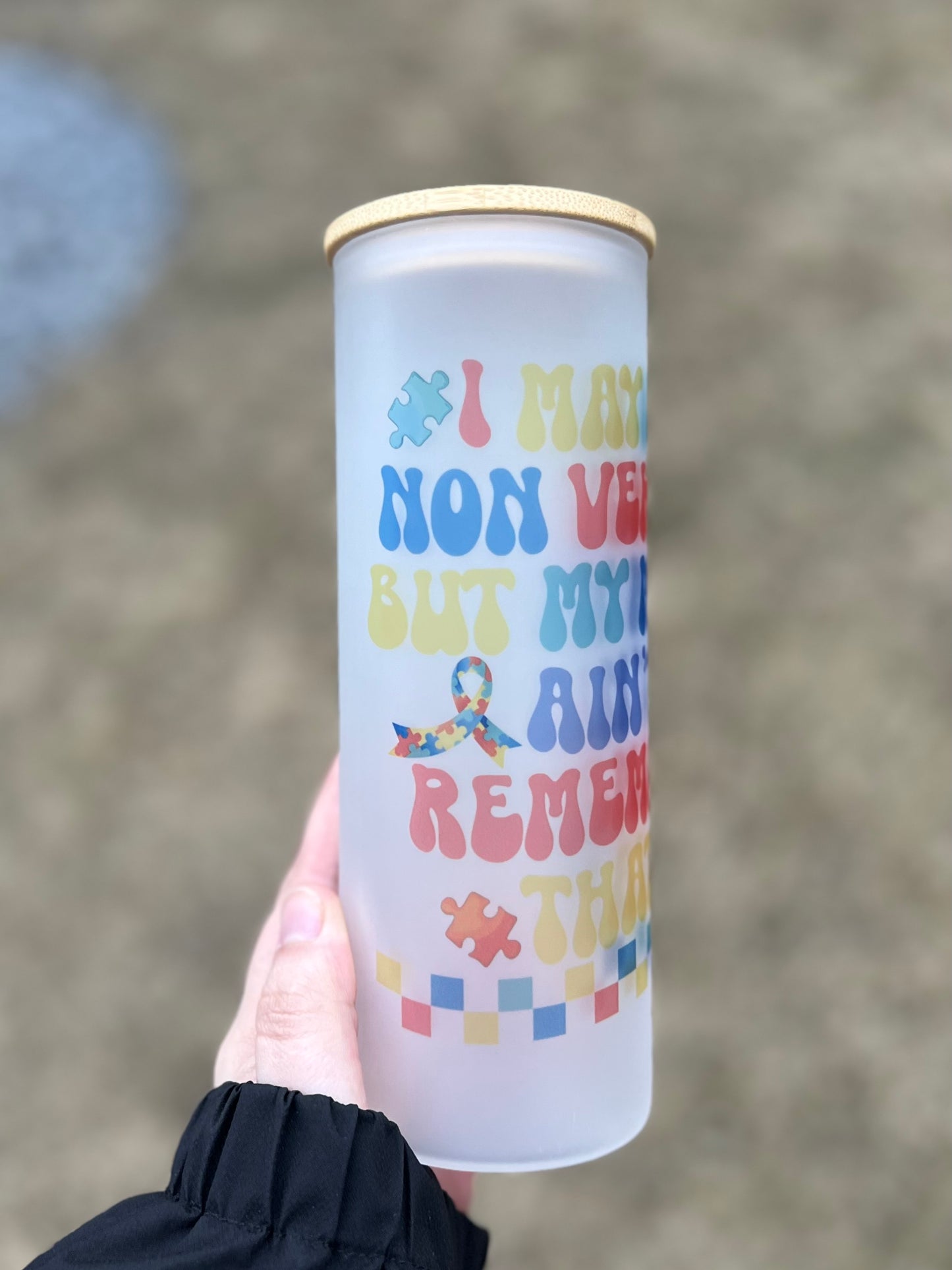 My Mama Ain’t Beer Can Glass