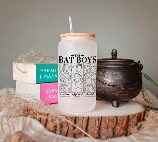 Bat Boys Beer Can Glass