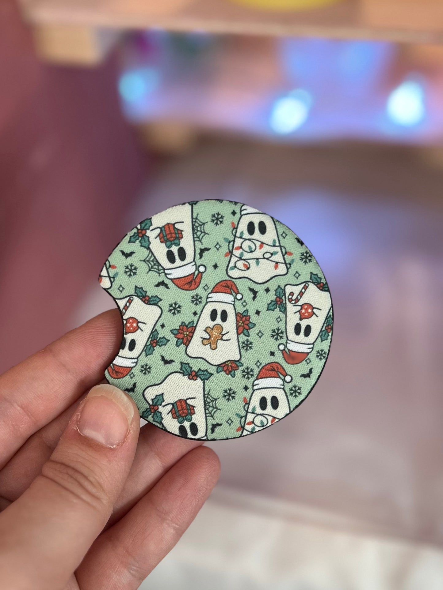 Christmas Ghosties Car Coasters