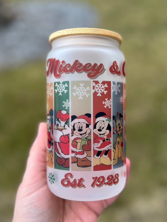 Mickey & Co Beer Can Glass