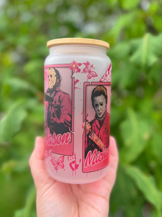 Barbie Killers Beer Can Glass