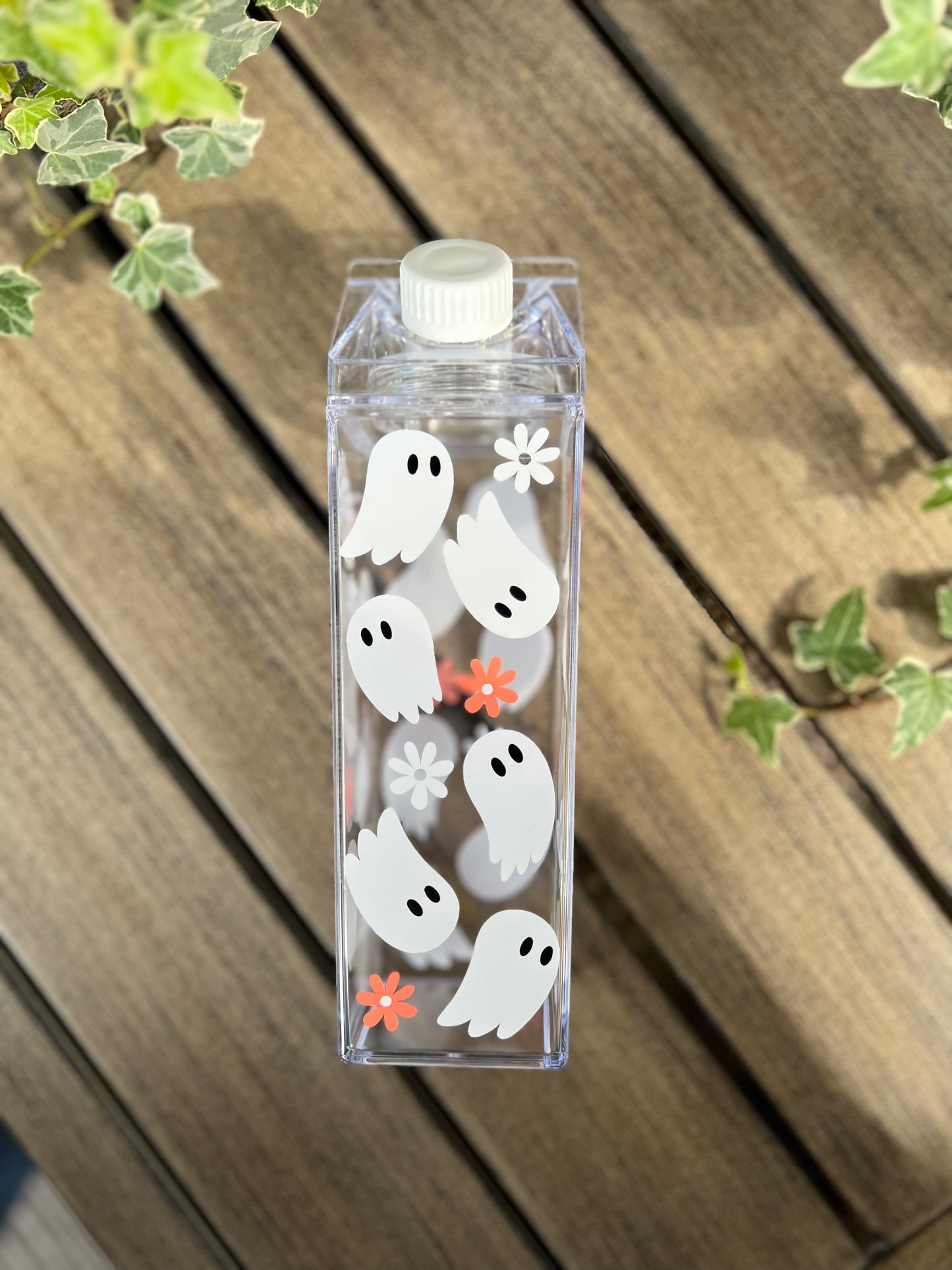 Floral Ghost Milk Carton