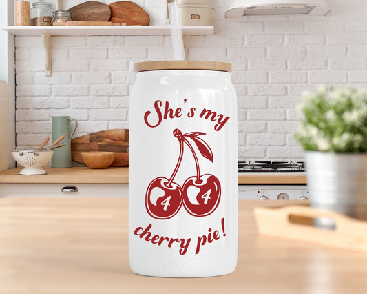 Cherry Pie Beer Can Glass