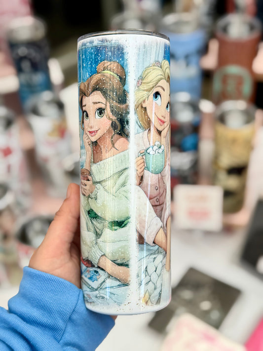 Cozy Winter Princesses Tumbler