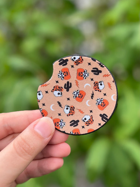 Western Halloween Car Coaster