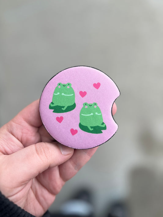 Love Frogs Car Coaster