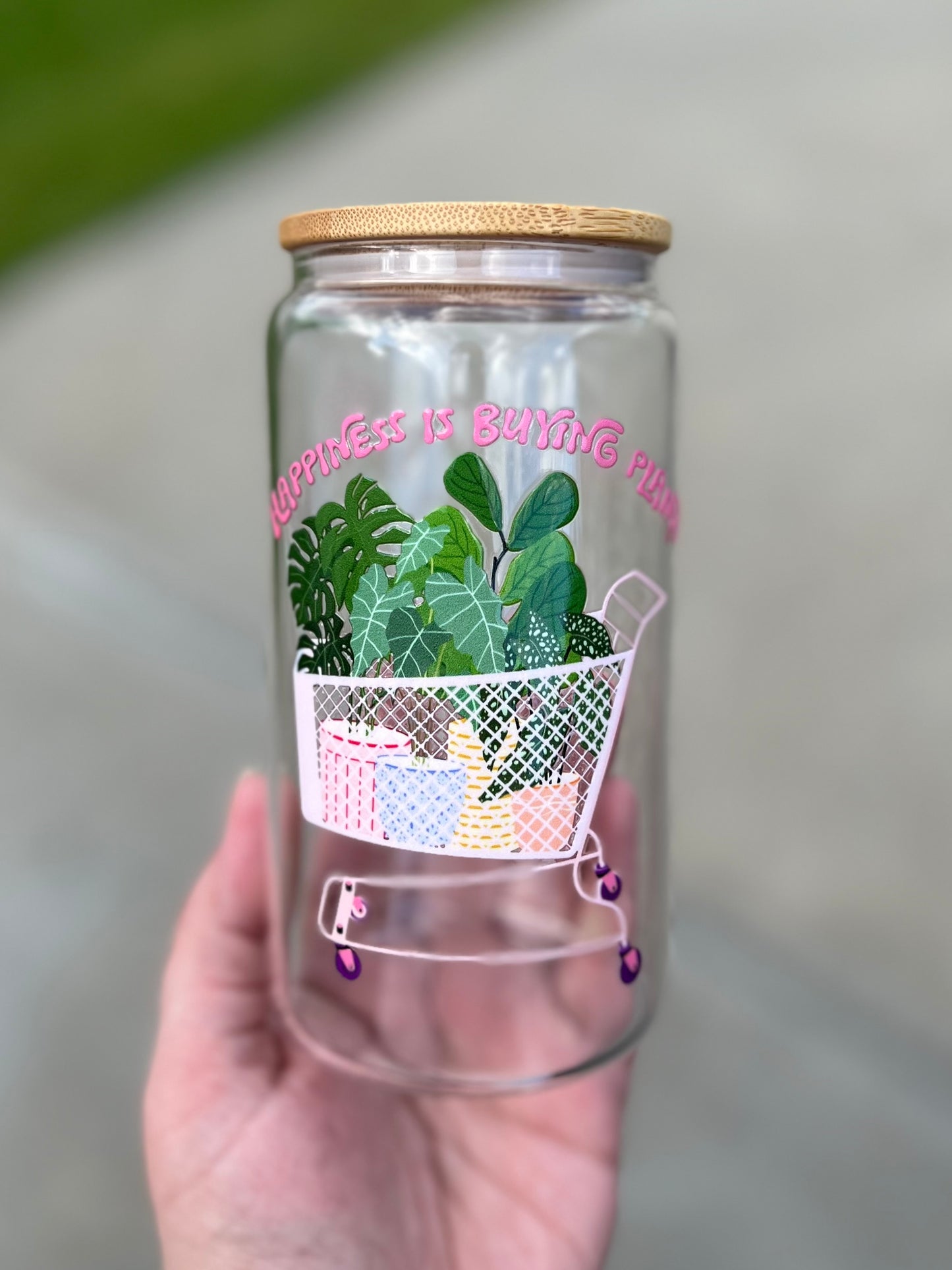 Happiness Is Beer Can Glass