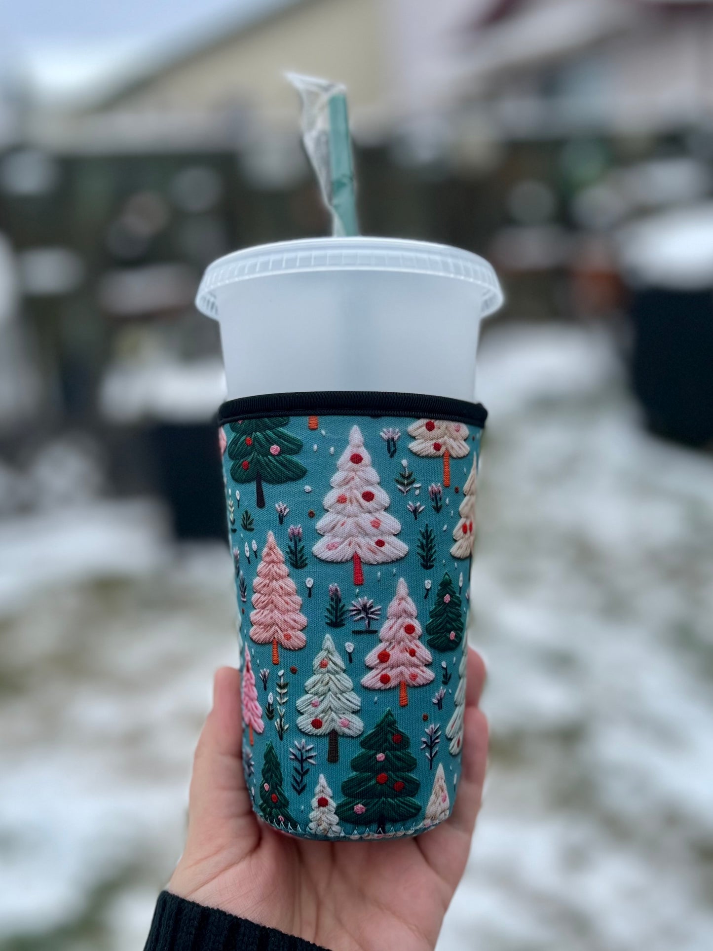 Knitted Christmas Cup Cozie